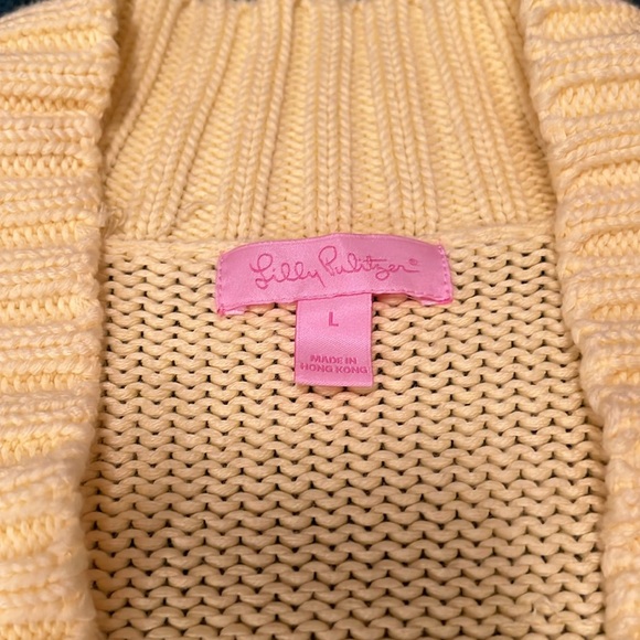 Lilly Pulitzer Cropped Yellow Open Cardigan - Picture 2 of 6